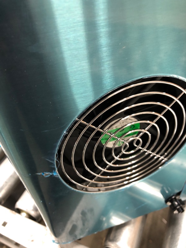 Photo 1 of NewAir Portable Ice Maker 28 lb. Daily - Countertop Compact Design, Ice in Under 10 Minutes, 3 Size Bullet Shaped Ice, LED Controls, Stainless with Black Lid | AI-100SS 28 lb. Ice Maker