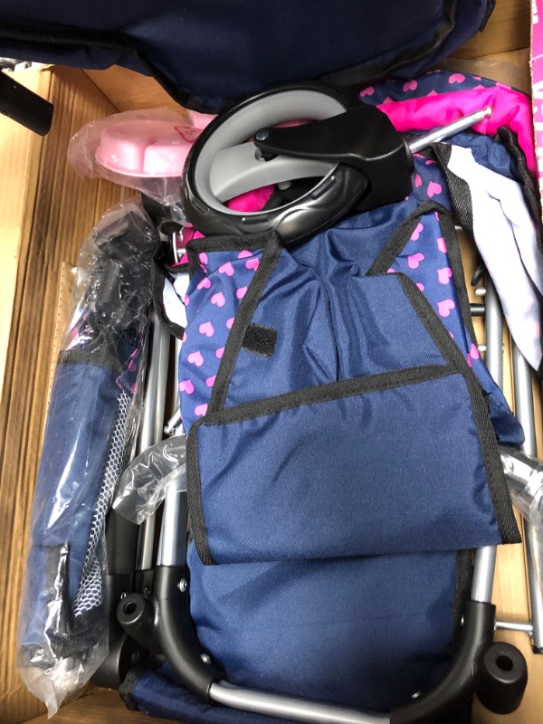 Photo 3 of Bayer Dolls: Pram Mega Set, Easily Adaptable to Your Child's Height, Pram is Suitable for Dolls up to 18", Sleeping Bag & Travel Bag Suitable for Dolls Up to 16"