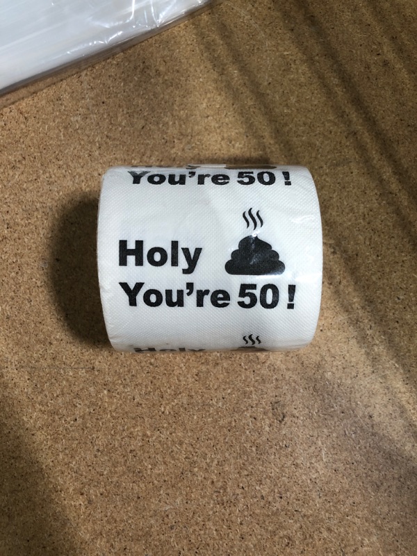 Photo 2 of 50th Birthday Decorations Toilet Paper for Men & Women - Funny Design Novelty Great Hilarious Gag Laugh – Eco-Friendly, Ultra Soft & Comfortable – Perfect for Birthday Christmas & Party Supplies