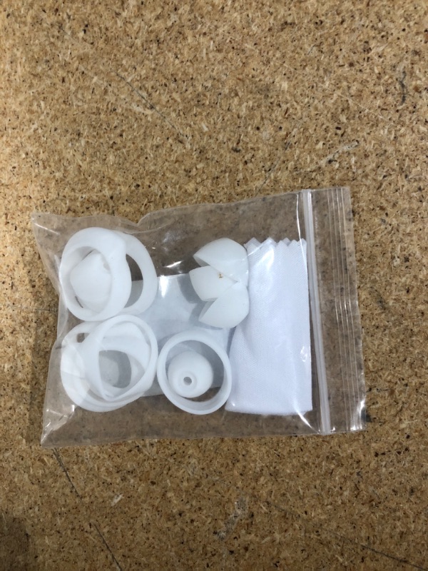 Photo 2 of ALXCD Replacement Eartips Earhooks Kit for Galaxy Buds Headphone, S/M/L 3 Pairs Silicone Earbud Tips, S M L 3 Pairs Earhooks, Fit for Galaxy Buds SM-R170 Headphone, S M L, White S/M/L White