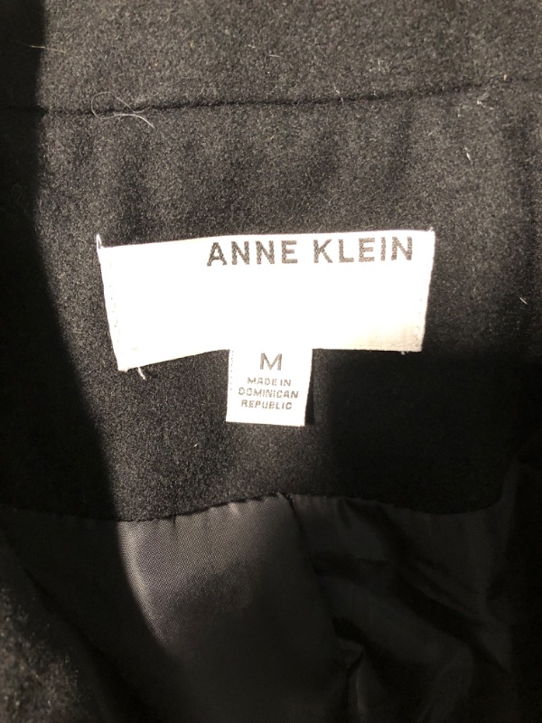 Photo 2 of Anne Klein Women's Classic Double Breasted Coat Medium Black