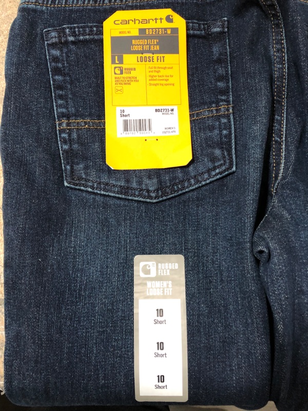 Photo 2 of Carhartt Women's Original Fit Blaine Jean (Regular and Plus Sizes) 10 Short Bluestone