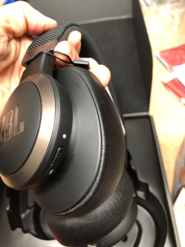 Photo 4 of **TESTED ON PERSONAL PHONE, FUNTIONAL**
JBL Live 650BTNC, Black - Wireless Over-Ear Bluetooth Headphones - Up to 20 Hours of Noise-Cancelling Streaming - Includes Multi-Point Connection & Voice Assistant