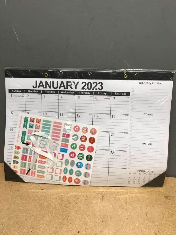 Photo 2 of Desk Calendar 2023-2024-18 Months-January 2023-June 2024,17" x 12", Large Desk/Wall Calendar 2023 with to-do List,Thick Paper with Corner Protectors,For Planning and Organizing,With use for Home or Office.