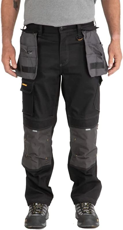 Photo 2 of Caterpillar H2O Defender Water Resistant Work Pants for Men with Reinforced Knees, Bellowed Cargo Pocket and Tool Bags W32XL30