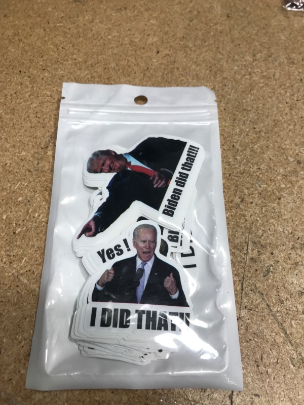 Photo 2 of 100 Pcs Funny I Did That Joe Biden Stickers for Gas Pump - Personalized Trump Small Sticker - I Did This It Sticker