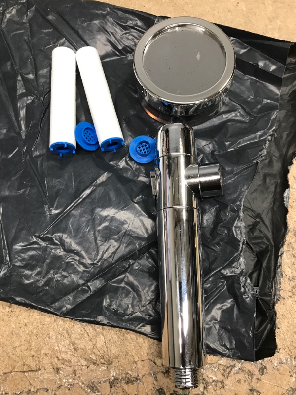 Photo 1 of 360° POWER SHOWER HEAD,Handheld Turbocharged Pressure Propeller Shower,Propeller Driven Turbo Charged Spinning Shower Head (Blue)