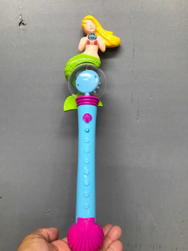 Photo 2 of ArtCreativity Multi-Color Spinning Mermaid Wand with LED Handle | 15.5” Light Up Princess Wand for kids | Fun Pretend Play Prop | Batteries Included | Best Birthday Gift for Boys and Girls