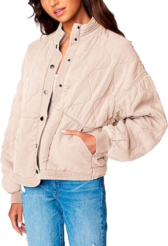 Photo 1 of [BLANKNYC] Womens Luxury Clothing Tencel Drop Shoulder Quilted Jacket
