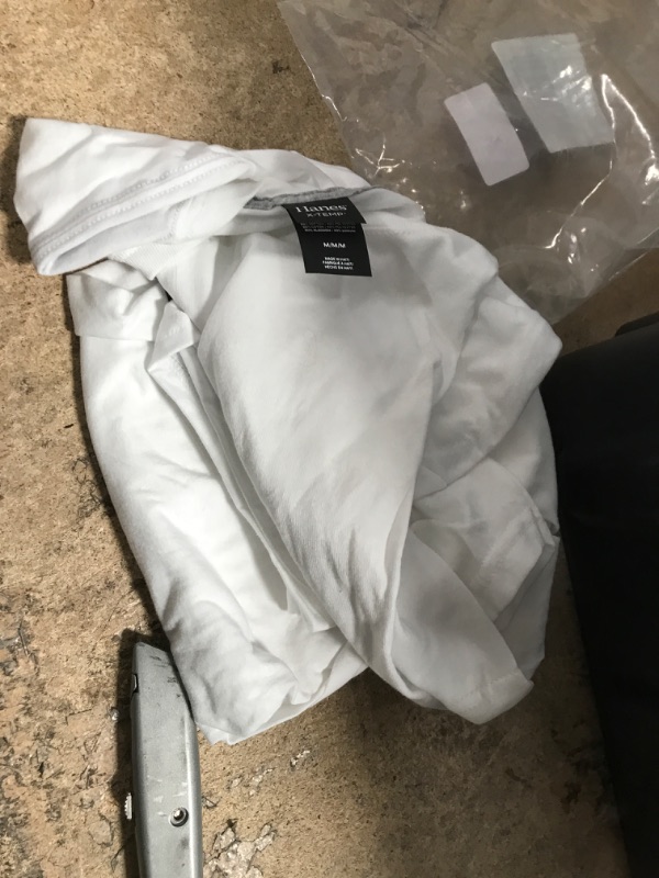 Photo 2 of Hanes Men's T-Shirts, X-Temp Men's Performance T-Shirt Pack, Moisture-Wicking T-Shirts, Cotton Blend Tees, 2-Pack Medium White