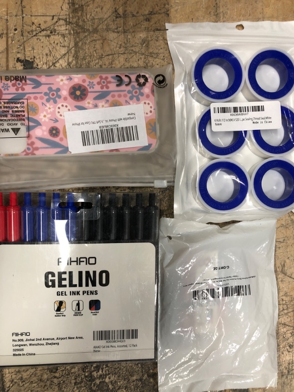 Photo 2 of 10 assorted items 40 Inch Large Black Number 8 Big Size, MAXBUS Compatible with iPhone 14 Flower Case, 6 Rolls 1/2 Inch(W) X 520 Inches(L) Teflon Tape, TUOFENG 18awg Electrical Wire, AMISKA 4 PCS Electrical Tape, and etc.