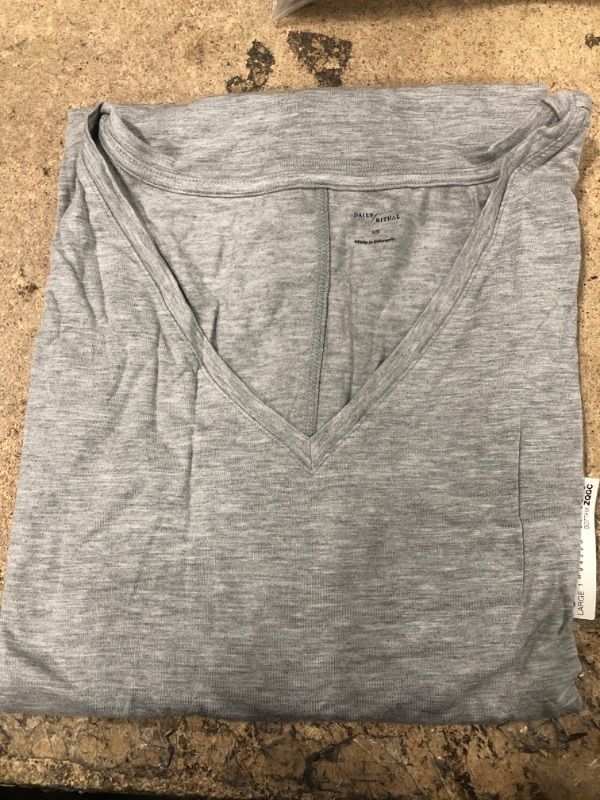 Photo 1 of Amazon Essentials Women's Jersey Standard-Fit Sleeveless V-Neck Midi Dress (Previously Daily Ritual) Rayon Blend Light Grey Heather X-Large