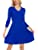 Photo 1 of A ROW Knit Dress for Women A Line 3/4 Sleeve/Sleeveless High Stretchy Fitted Ribbed Dresses Sweater Dress Knee Length SMALL  BLUE