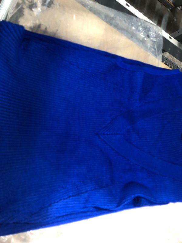 Photo 1 of A ROW Knit Dress for Women A Line 3/4 Sleeve/Sleeveless High Stretchy Fitted Ribbed Dresses Sweater Dress Knee Length SMALL  BLUE