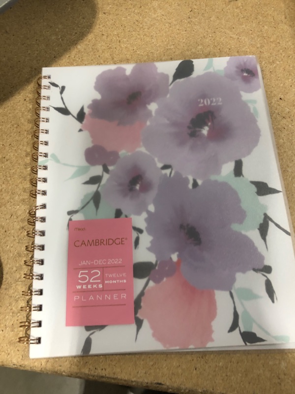 Photo 2 of 2022 Weekly & Monthly Planner by Cambridge, 8-1/2" x 11", Large, Mina (1134-905-22)