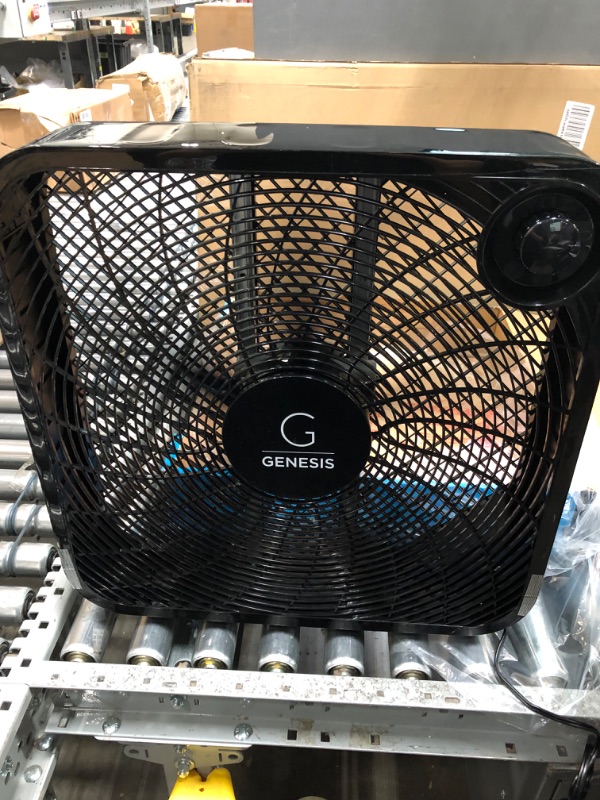 Photo 2 of  NEW. Genesis 20" Box Fan, 3 Settings, Max Cooling Technology, Carry Handle, Black
