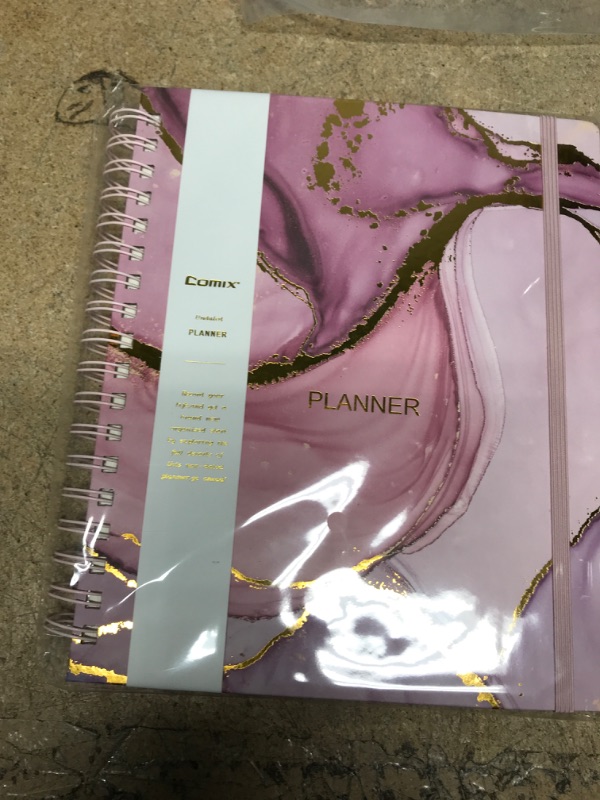 Photo 2 of Daily Planner, Budget planner, Comix Weekly & Monthly Planner to Organize Your Daily Life, 7.8x9.5in, Undated, 1 Year, Hardcover, Pink Marble Pink glaze