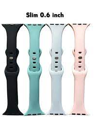 Photo 1 of Jomoq Bands Compatible with Apple Watch 8 Pack Silicone Soft Waterproof Sport Re 38/40/41MM
