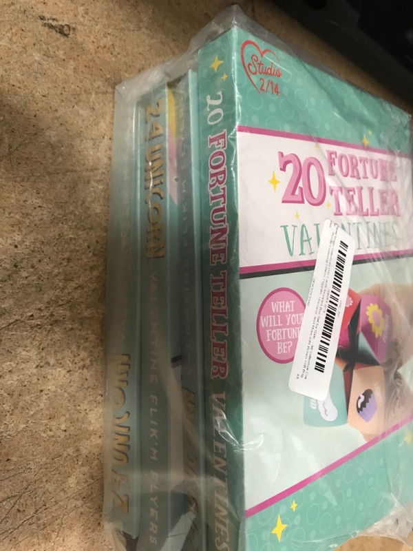 Photo 1 of Paper Magic Valentines Day Cards Assorted Box Set for Girls -- 92 Valentine Cards with Stickers for School Classroom Exchange Bundle Featuring Unicorns and Fortune Tellers