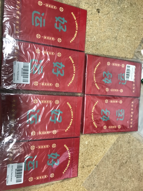 Photo 2 of COMONS Chinese Red Envelopes Lucky Money HongBao Red Packets Lai See Cash Pockets for Chinese New Year 2023 Spring Festival(PingAnXiLe, 24PC) Pinganxile 24PC