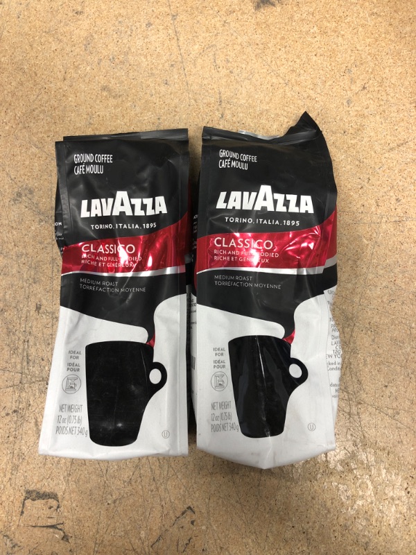 Photo 2 of 2-Pack Lavazza Coffee, Ground, Medium Roast, Classico - 12 oz