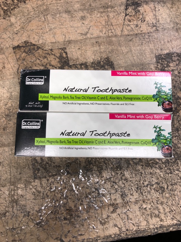 Photo 2 of 2 pack of Natural Toothpaste Vanilla Mint with Goji Berry