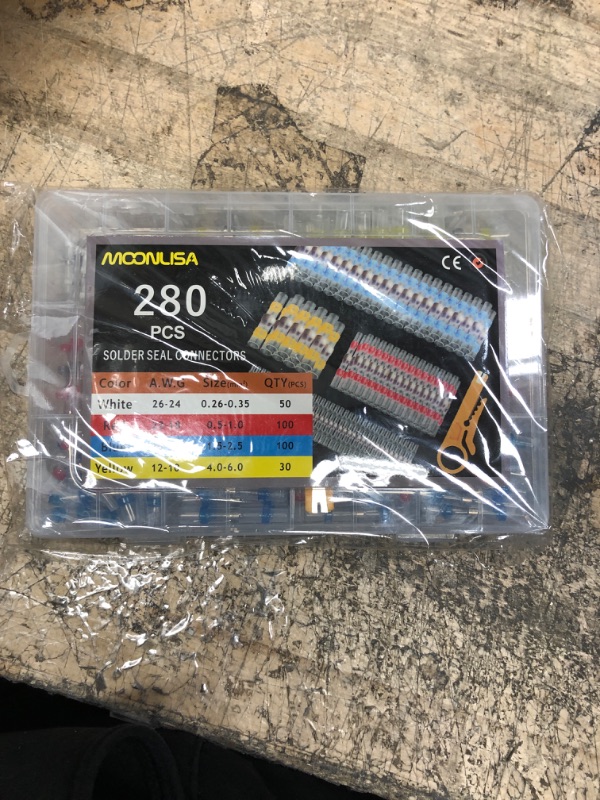 Photo 1 of 280PCS Solder Seal Wire Connectors, Sopoby Heat Shrink Solder Butt Connector Waterproof Insulated Electrical Wire Terminals Butt Splice for Automotive Boat Truck Stereo Wire Joint