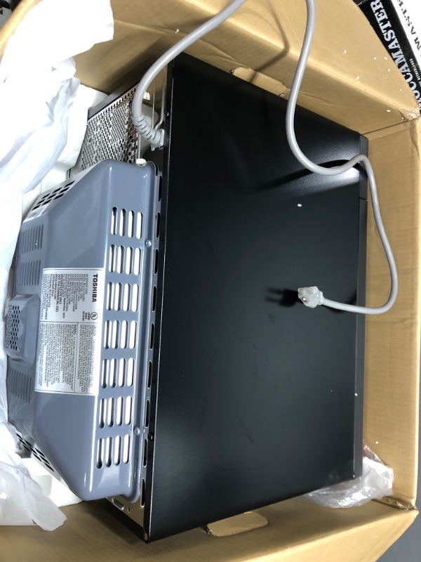 Photo 1 of TOSHIBA ML2-EC10SA(BS) 8-in-1 Countertop Microwave with Air Fryer Microwave Combo, Convection, Broil, Odor removal, Mute Function, 12.4" Position Memory Turntable with 1.0 Cu.ft, Black stainless steel Air Fry-1.0 Cu.Ft.