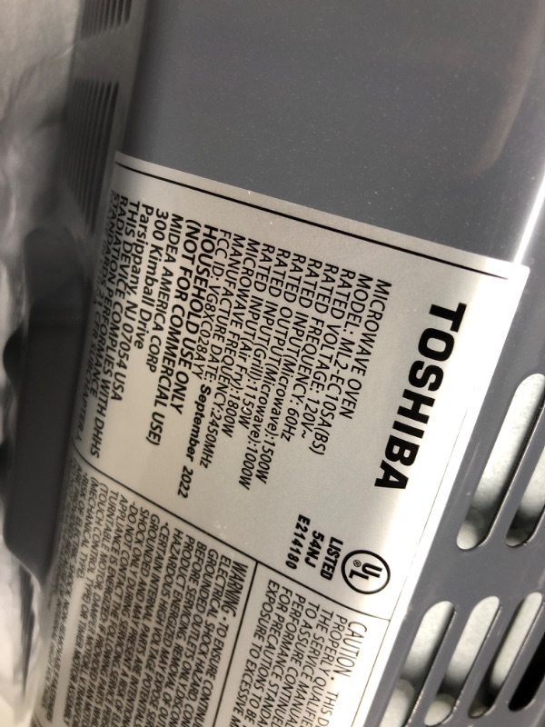 Photo 1 of TOSHIBA ML2-EC10SA(BS) 8-in-1 Countertop Microwave with Air Fryer Microwave Combo, Convection, Broil, Odor removal, Mute Function, 12.4" Position Memory Turntable with 1.0 Cu.ft, Black stainless steel Air Fry-1.0 Cu.Ft.