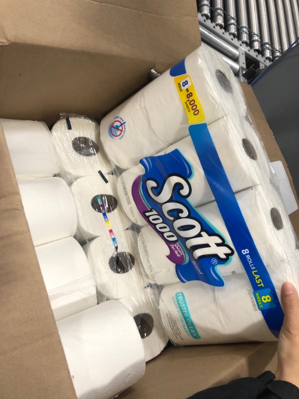 Photo 2 of **ONLY 29 ROLLS** Scott Trusted Clean Toilet Paper, 32 Regular Rolls, Septic-Safe Toilet Tissue, 1-Ply Rolls
