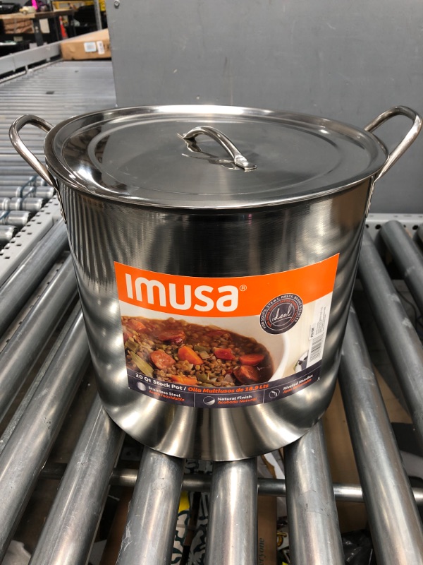 Photo 2 of **USED** IMUSA USA Stainless Steel Stock Pot 20-Quart, Silver 20 quarts