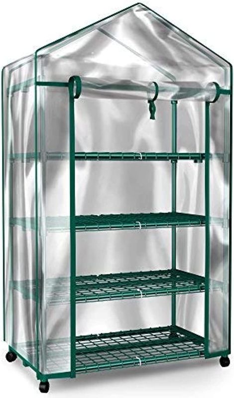 Photo 1 of **SEE NOTES**
Home-Complete Mini Greenhouse-4-Tier Indoor Outdoor Sturdy Portable Shelves-Grow Plants, Seedlings, Herbs, or Flowers In Any Season-Gardening Rack, Green
