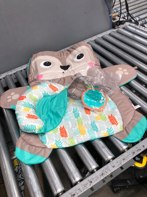 Photo 2 of Bright Starts Tummy Time Prop & Play Baby Activity Mat with Support Pillow & Taggies - Sloth 36 x 32.5 in, Age Newborn+
