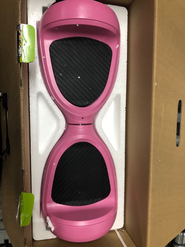 Photo 2 of *Unable able to test/Missing Charging Cord* Hover-1 My First Hoverboard Kids Hoverboard w/ LED Headlights, 5 MPH Max Speed, 80 lbs Max Weight, 3 Miles Max Distance - Pink