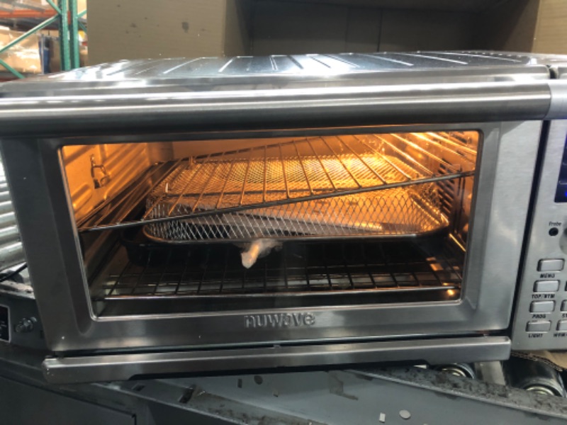 Photo 6 of ***PARTS ONLY*** NUWAVE Bravo Air Fryer Toaster Smart Oven, 12-in-1 Countertop Convection, 30-QT XL Capacity, 50°-500°F Temperature Controls, Top and Bottom Heater Adjustments 0%-100%, Brushed Stainless Steel Look
