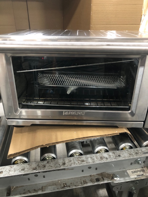 Photo 2 of ***PARTS ONLY*** NUWAVE Bravo Air Fryer Toaster Smart Oven, 12-in-1 Countertop Convection, 30-QT XL Capacity, 50°-500°F Temperature Controls, Top and Bottom Heater Adjustments 0%-100%, Brushed Stainless Steel Look