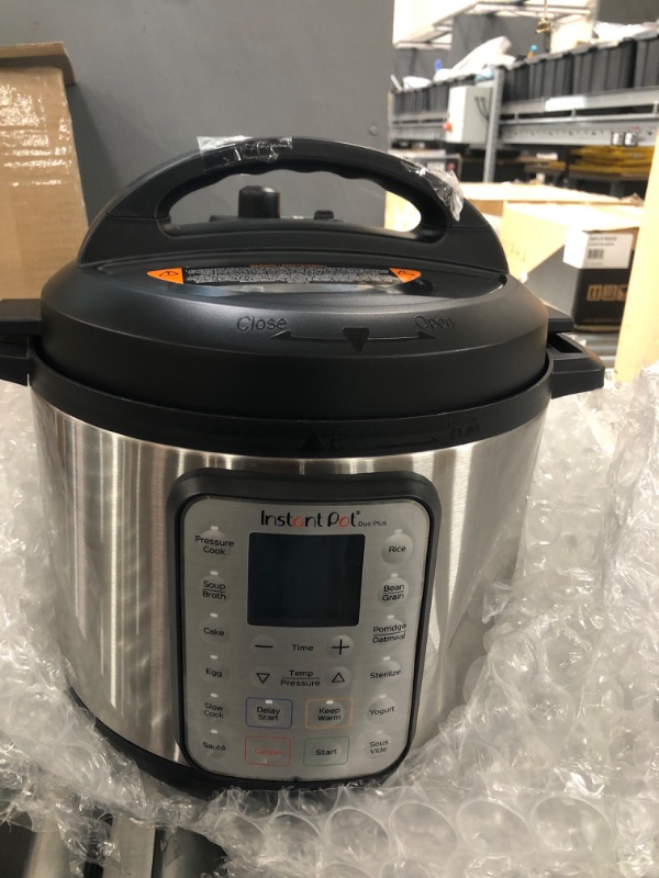 Photo 2 of **DAMAGED**  Instant Pot Duo Plus 9-in-1 Electric Pressure Cooker, Sterilizer, Slow Cooker, Rice Cooker, Steamer, 8 Quart, 15 One-Touch Programs & Ceramic Non Stick Interior Coated Inner Cooking Pot 8 Quart