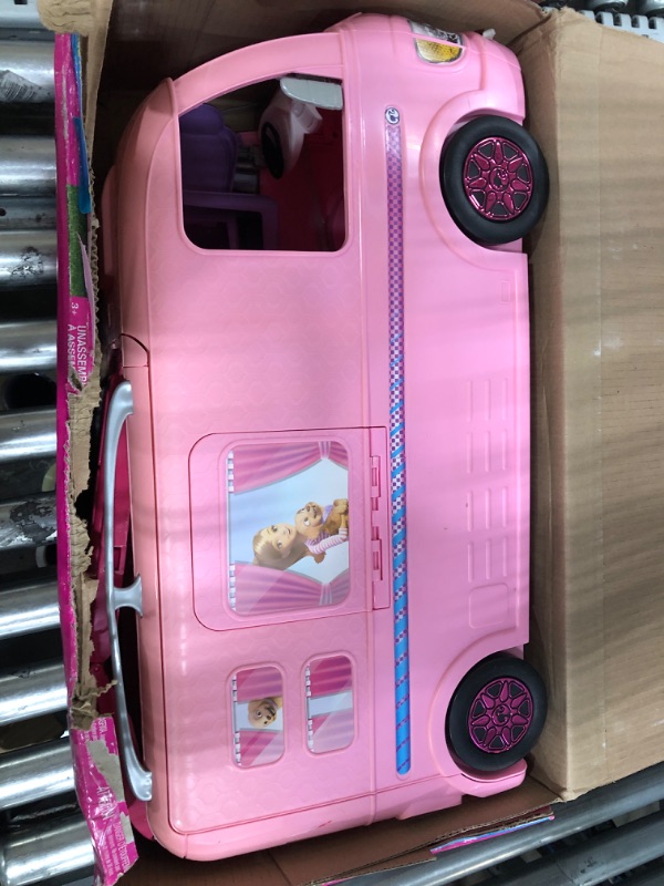 Photo 3 of Barbie Camper Playset With Barbie Accessories, Pool And Furniture, Rolling Vehicle With Campsite Transformation??? [Amazon Exclusive]