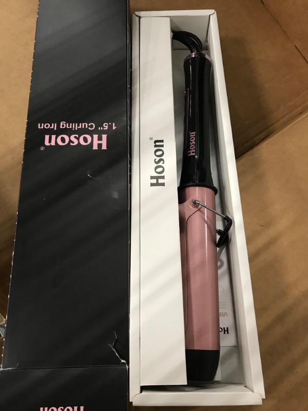 Photo 2 of 1 1/2 inch Curling Iron, Dual Voltage Large Hair Curling Iron Heat up to 450°F, Professiona Curling Wand Ceramic Tourmaline(Rose Gold) 1 1/2 Inch Rose Gold