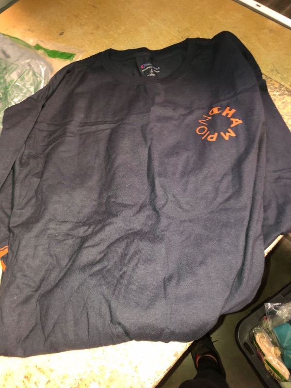 Photo 2 of *COLOR MAY VARY* Champion Men's Classic Long Sleeve Tee, Fashion (Retired Colors) Small Oxford Gray Cassette