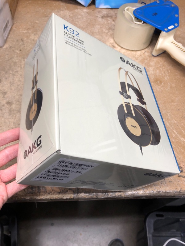 Photo 1 of **FACTORY SEALED**  AKG Pro Audio K92 Over-Ear, Closed-Back, Studio Headphones, Matte Black and Gold