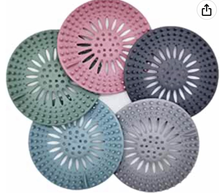 Photo 1 of 
Hair Catcher Durable Silicone Hair Stopper Shower Drain Covers Easy to Install  2 pack 