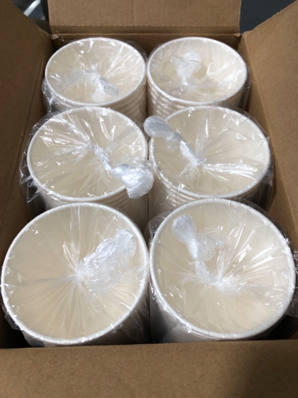 Photo 2 of [300 Pack]8 oz Paper Cups,White Disposable Coffee Cups,Hot/Cold Beverage Drinking Cups for Water, Juice White 8 oz