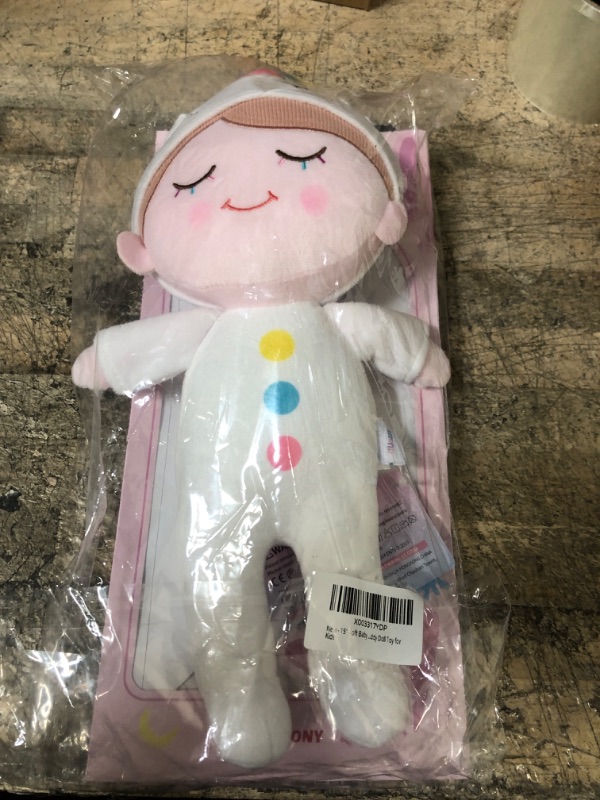 Photo 2 of 15" Soft Baby Doll for Girls - First Baby Doll Plush Rag Doll Sleeping Cuddle Buddy Doll Pajamas Toy for Kids I- Iris13 White Horse