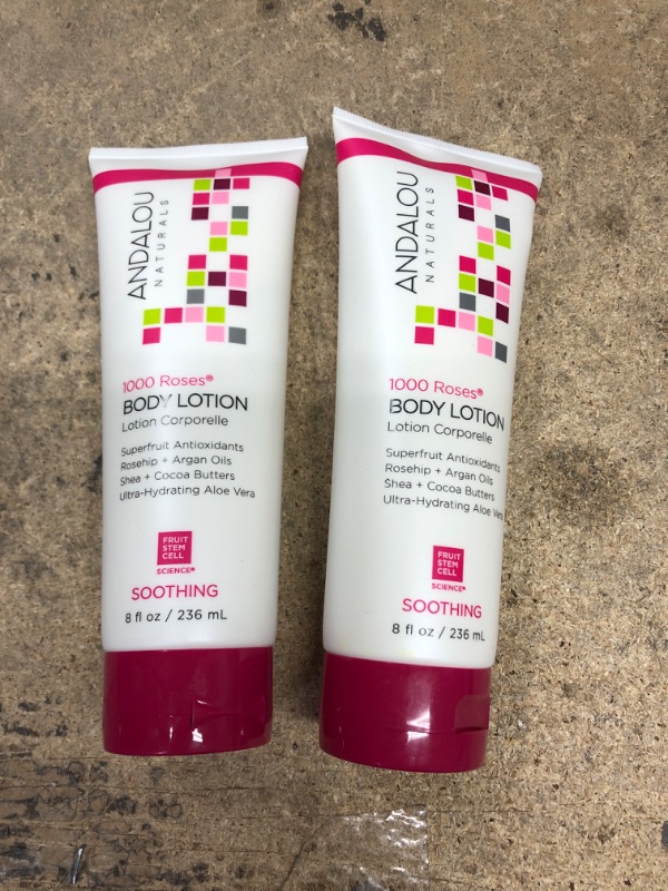 Photo 2 of 2 PACK OF Andalou Naturals 1000 Roses Soothing Body Lotion, 8 Fl Oz 1000 Roses Soothing 8 Fl Oz (Pack of 1)