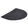 Photo 1 of 3 ft. × 4 ft. Anti Fatigue Mat Salon Mat For Hair Stylist Salon & Barber Shop Chair Floor Mats 7/8 in. Thick Comfort Black Semi Circle Mat.