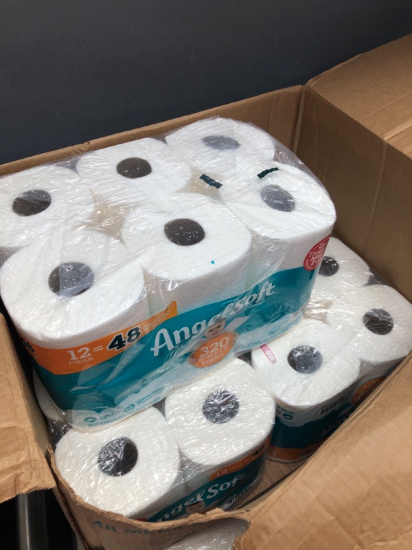 Photo 3 of Angel Soft® Toilet Paper, 48 Mega Rolls = 192 Regular Rolls, 2-Ply Bath Tissue