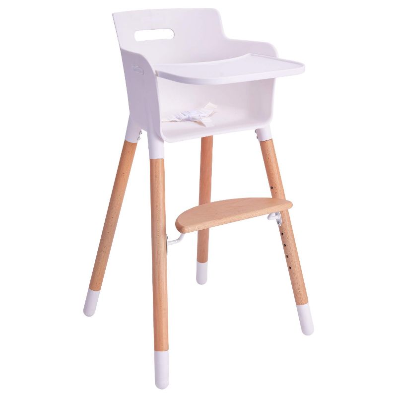 Photo 1 of Baby High Chair, Wooden High Chair with Removable Tray 