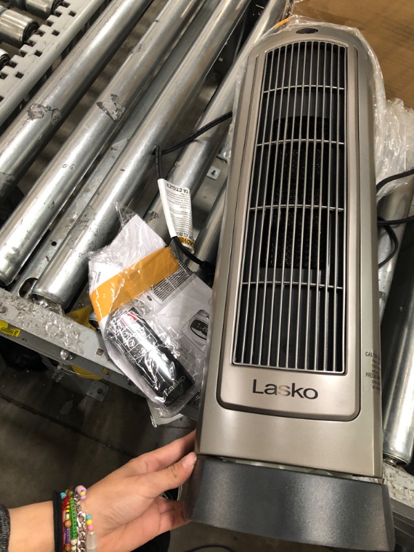 Photo 2 of Lasko 1500W Digital Ceramic Space Heater with Remote, 755320, Silver