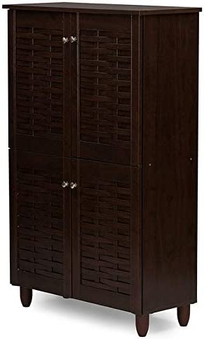 Photo 1 of ***USED/INCOMPLETE*** Baxton Studio Winda Modern and Contemporary 4-Door Dark Brown Wooden 